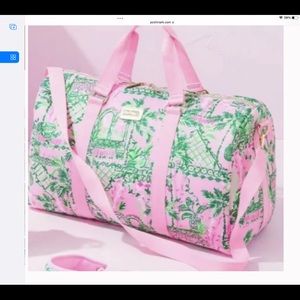 Lilly Pulitzer Pink/Green Gym Bag GWP, NEW